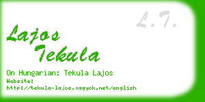 lajos tekula business card